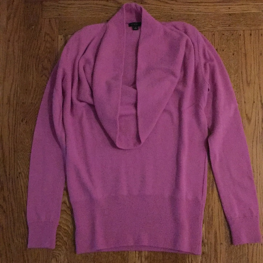 Pretty pink Ann Taylor cowl-neck sweater